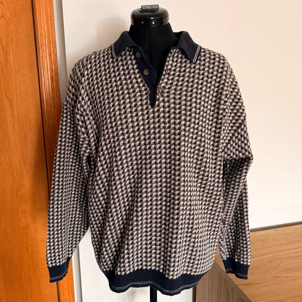 Collared Knit Polo Sweater